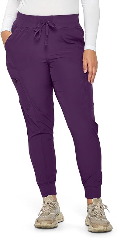 Womens Jogger Scrubs Ribbed Jogger Scrub Pants for Women