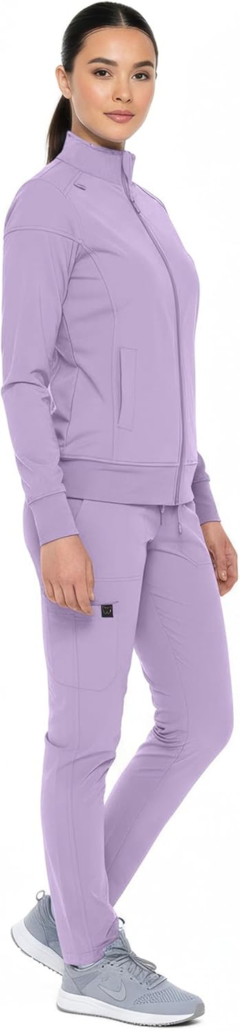 Monarch Uniforms Women's Scrub Jacket Zippered Warm-up Jacket - Lavender