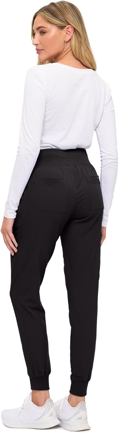Monarch Uniforms Women's Soft Stretch Jogger Scrub Pants – Ultra Comfortable, Flexible Medical Uniform Pants - Black