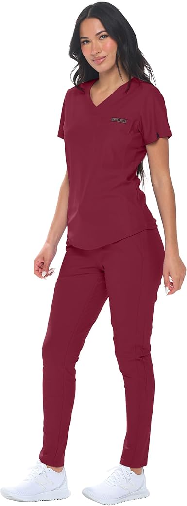 Womens Scrub Set Extreme Stretch Tapered Tuck-In Scrub Set