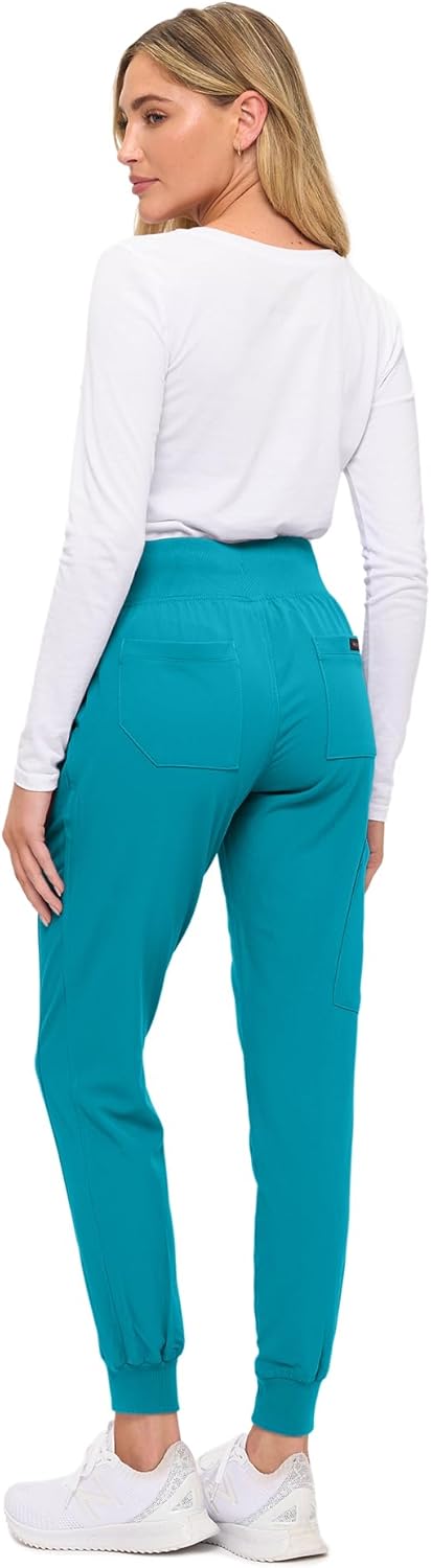 Monarch Uniforms Women's Soft Stretch Jogger Scrub Pants – Ultra Comfortable, Flexible Medical Uniform Pants - Teal