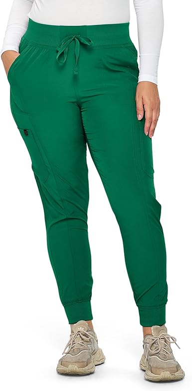 Womens Jogger Scrubs Ribbed Jogger Scrub Pants for Women