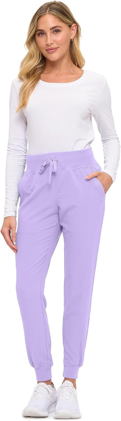 Monarch Uniforms Women's Soft Stretch Jogger Scrub Pants – Ultra Comfortable, Flexible Medical Uniform Pants - Lavender
