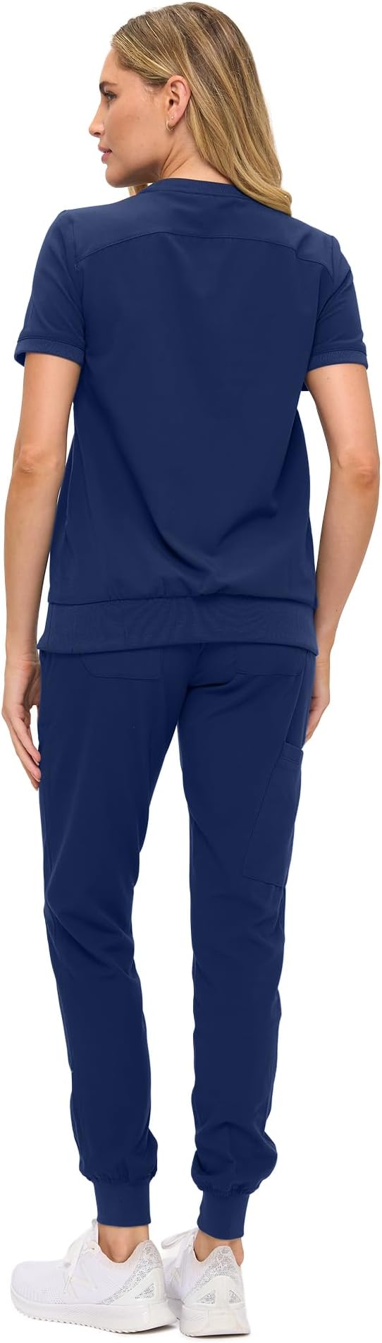 Women’s Scrub Set – Soft Stretch Fabric, Modern Fit Jogger Pants & Crew Neck Top