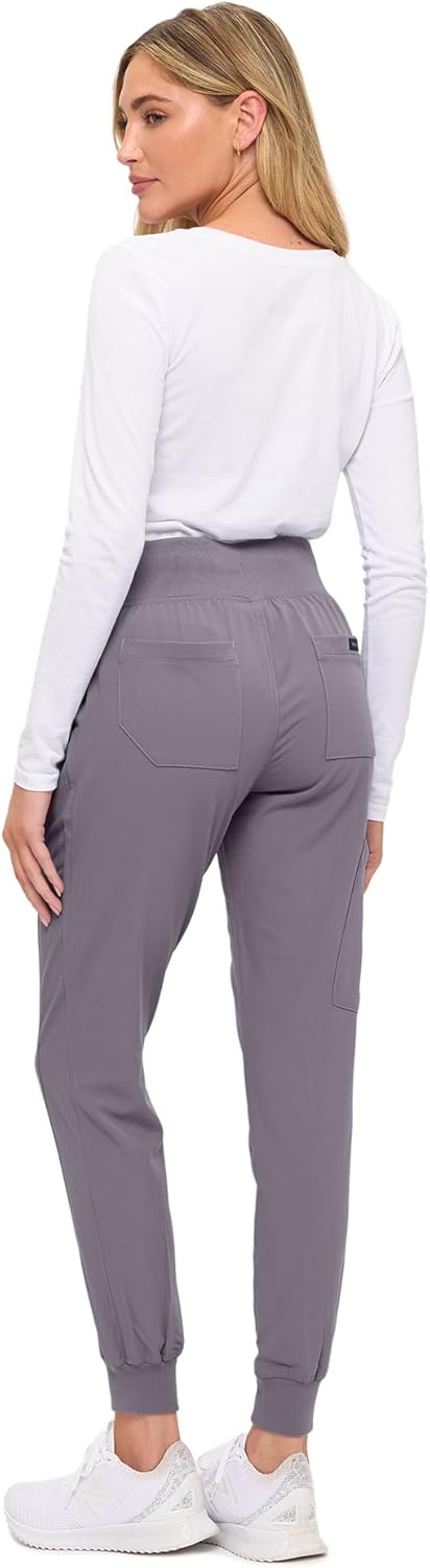 Monarch Uniforms Women's Soft Stretch Jogger Scrub Pants – Ultra Comfortable, Flexible Medical Uniform Pants - Charcoal
