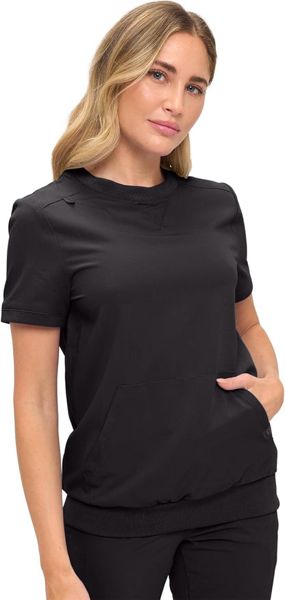 Women’s Scrub Set – Soft Stretch Fabric, Modern Fit Jogger Pants & Crew Neck Top