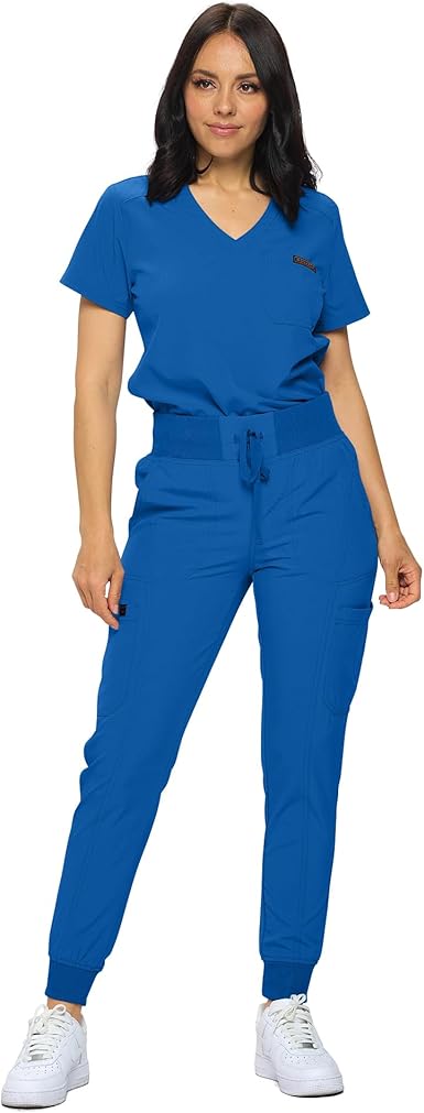 Women's Jogger Scrub Set with Tuck-In Top