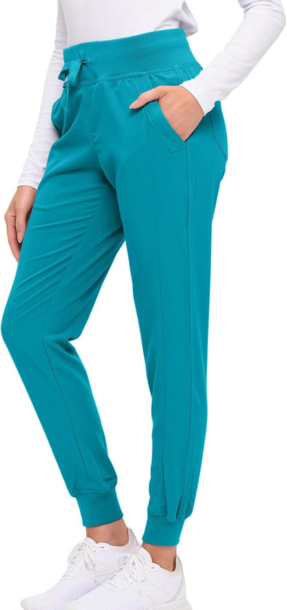 Monarch Uniforms Women's Soft Stretch Jogger Scrub Pants – Ultra Comfortable, Flexible Medical Uniform Pants - Teal