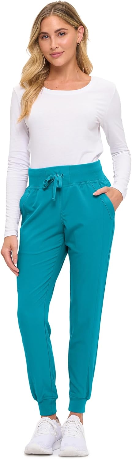 Monarch Uniforms Women's Soft Stretch Jogger Scrub Pants – Ultra Comfortable, Flexible Medical Uniform Pants - Teal