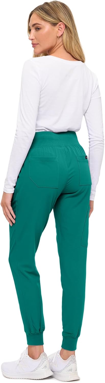 Monarch Uniforms Women's Soft Stretch Jogger Scrub Pants – Ultra Comfortable, Flexible Medical Uniform Pants - True Hunter Green