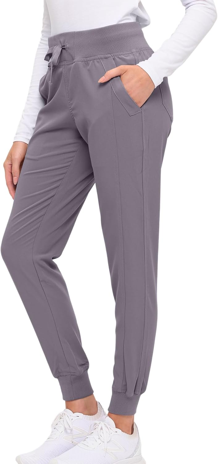 Monarch Uniforms Women's Soft Stretch Jogger Scrub Pants – Ultra Comfortable, Flexible Medical Uniform Pants - Charcoal