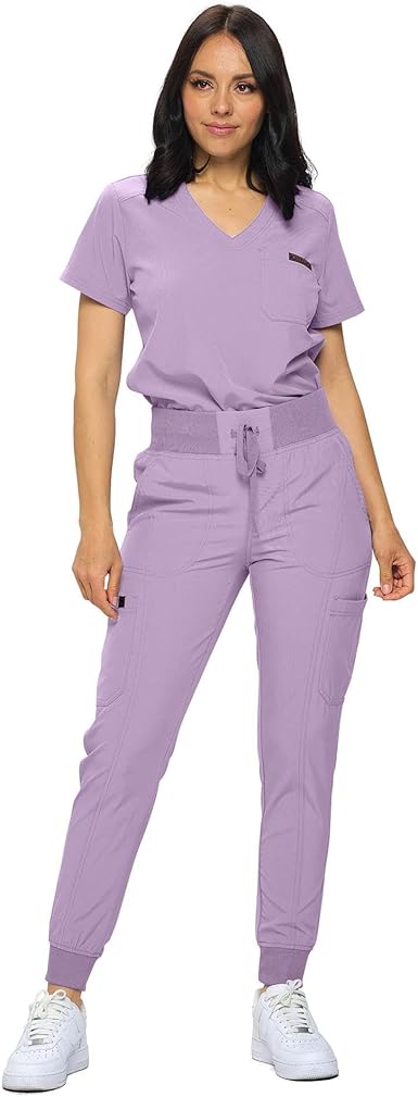 Women's Jogger Scrub Set with Tuck-In Top