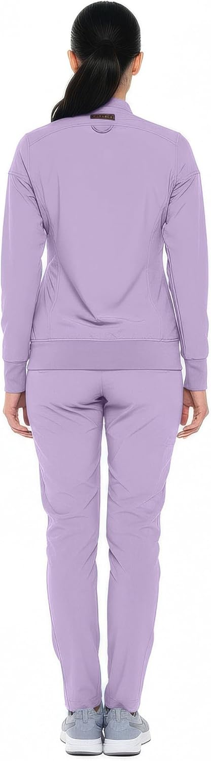 Monarch Uniforms Women's Scrub Jacket Zippered Warm-up Jacket - Lavender