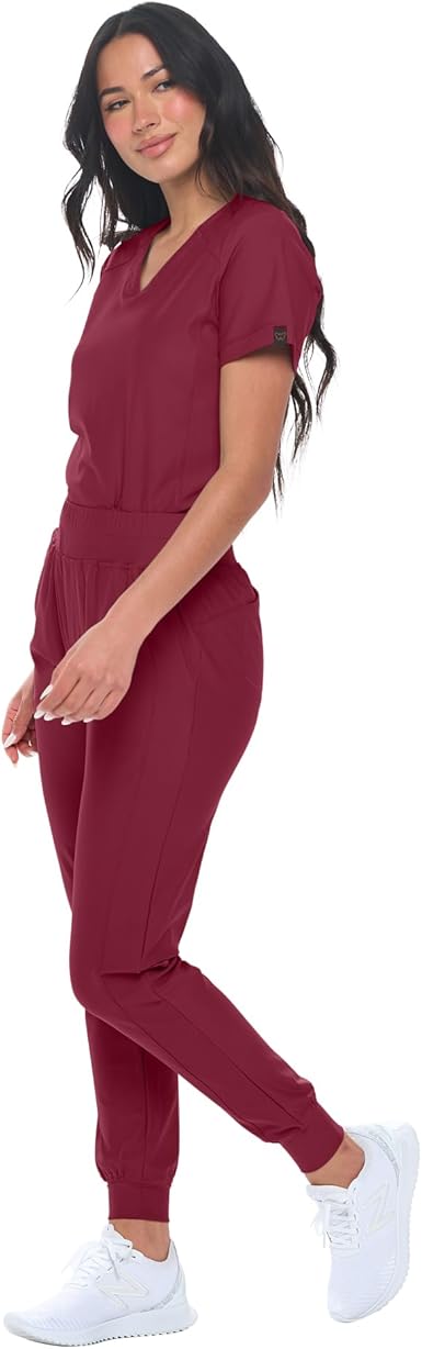 Womens Jogger Scrub Set Extreme Stretch Scubs for Women