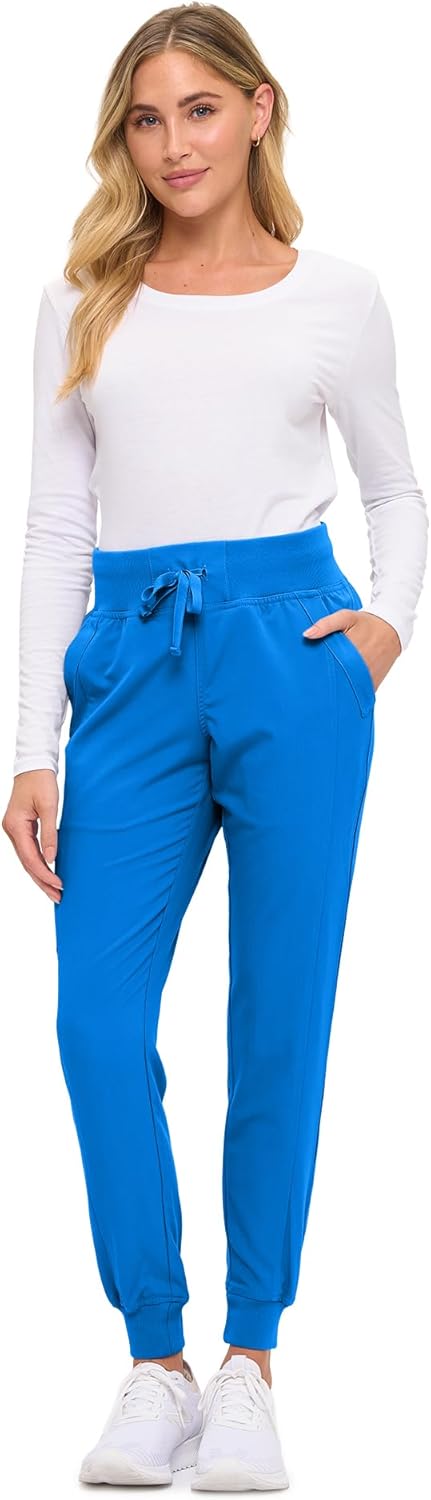 Monarch Uniforms Women's Soft Stretch Jogger Scrub Pants – Ultra Comfortable, Flexible Medical Uniform Pants - Royal Blue