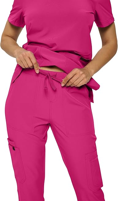 Petite Scrub Sets Stretchy Scrubs for Women Set of Scrub Top and Scrub pants