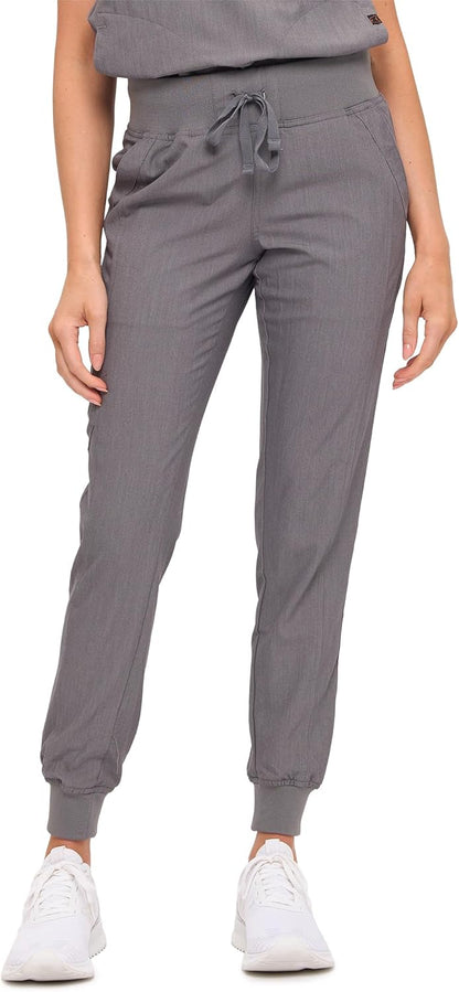 Monarch Uniforms Women's Soft Stretch Jogger Scrub Pants – Ultra Comfortable, Flexible Medical Uniform Pants - Heather Grey