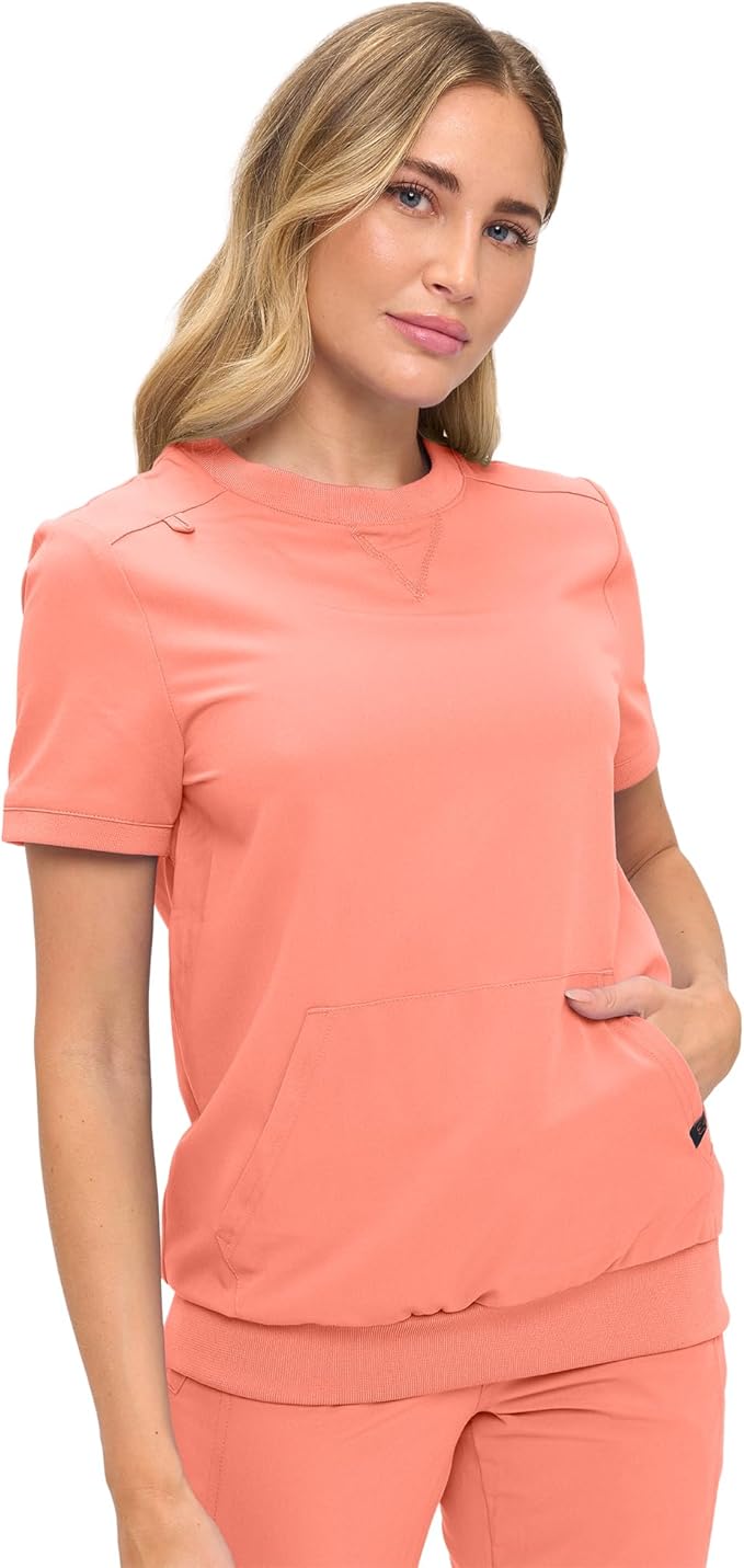 Women’s Scrub Set – Soft Stretch Fabric, Modern Fit Jogger Pants & Crew Neck Top