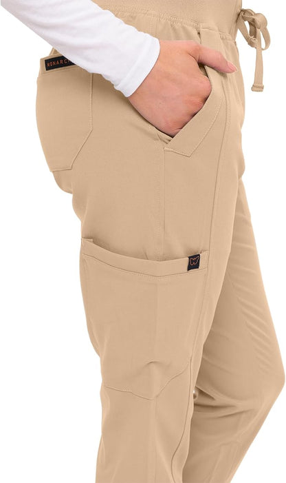 Women’s Scrub Set – Soft Stretch Fabric, Modern Fit Jogger Pants & Crew Neck Top