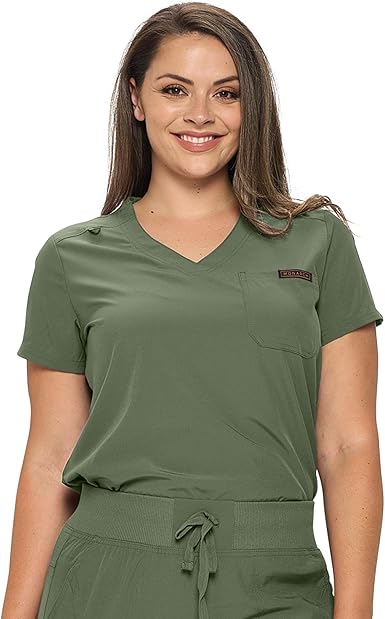 Women's Scrub Top One Pocket Tuck in Scrub Top for Women