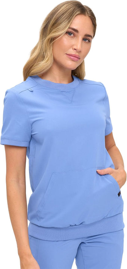 Women’s Scrub Set – Soft Stretch Fabric, Modern Fit Jogger Pants & Crew Neck Top