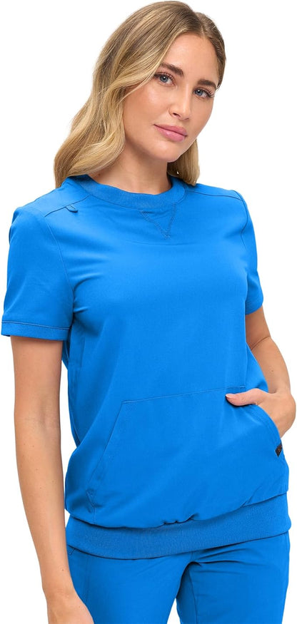 Women’s Scrub Set – Soft Stretch Fabric, Modern Fit Jogger Pants & Crew Neck Top