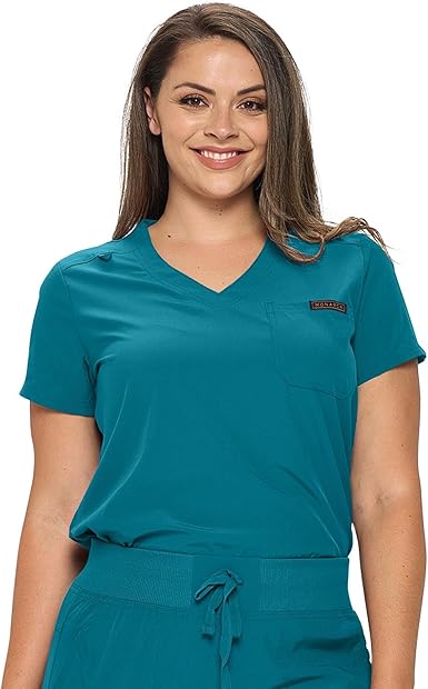 Women's Scrub Top One Pocket Tuck in Scrub Top for Women