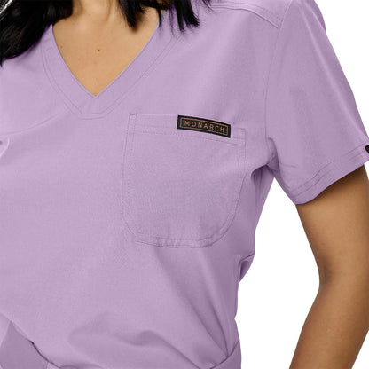 Monarch Uniforms Women's Scrub Top One Pocket Tuck-In Scrub Top - Lavender