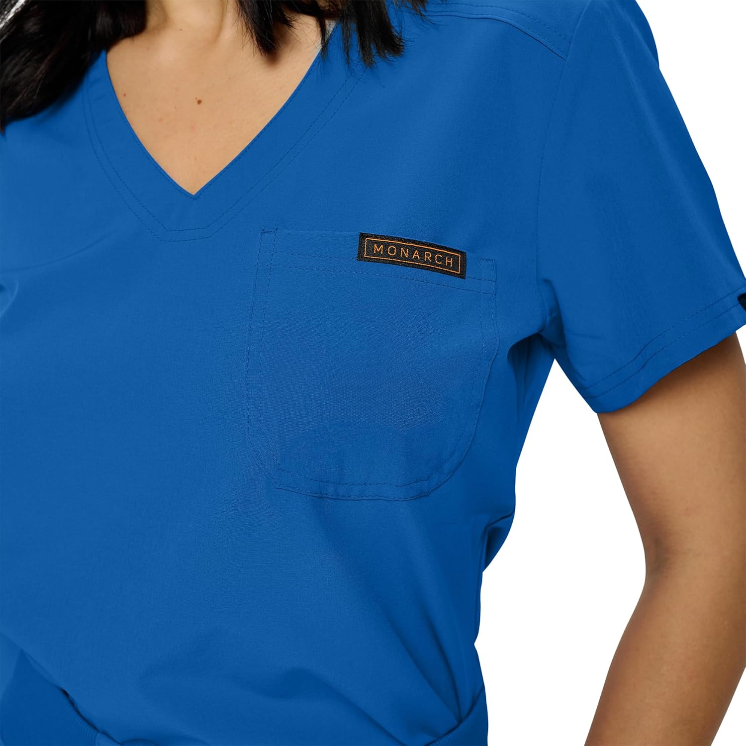 Monarch Uniforms Women's Scrub Top One Pocket Tuck-In Scrub Top - Royal Blue