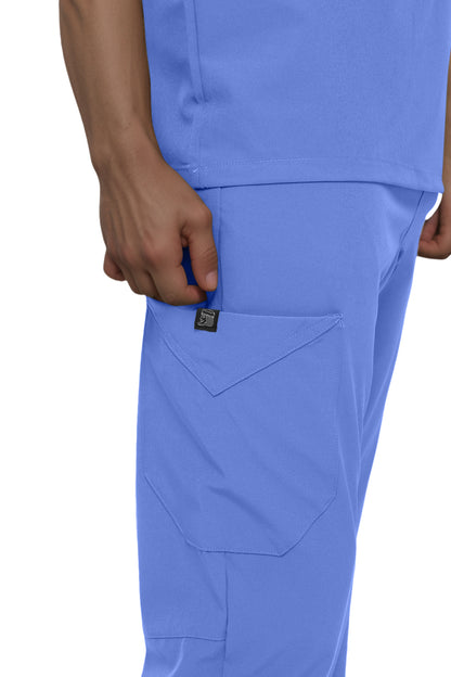 Monarch Uniforms Men's Jogger Scrub Set Tuck-in Scrubs for Men with Jogger Pants and One Pocket Top