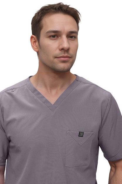Monarch Uniforms Men's Scrub Set V-Neck Scrub Sets with Nine Large Pockets