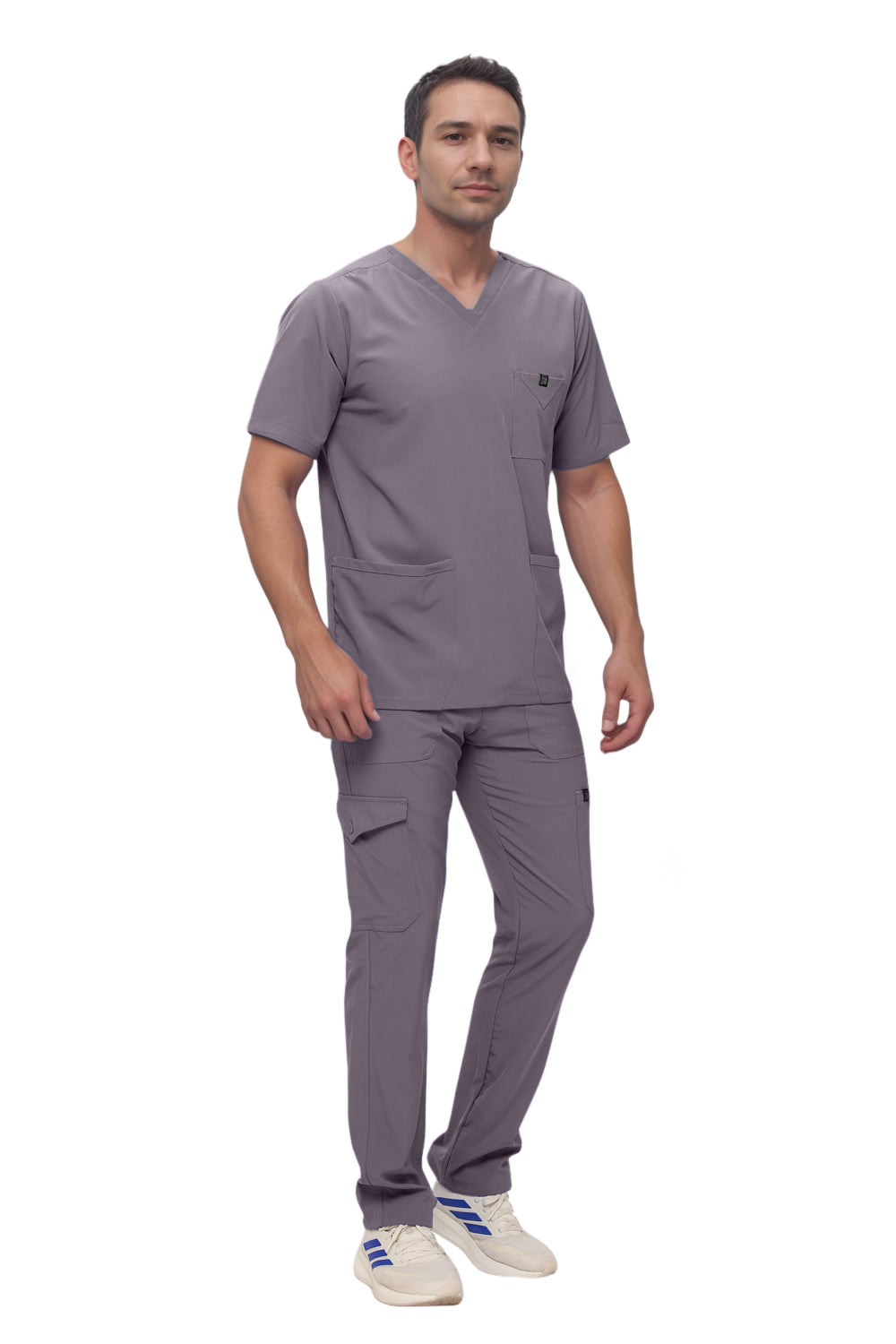 Monarch Uniforms Men's Scrub Set V-Neck Scrub Sets with Nine Large Pockets