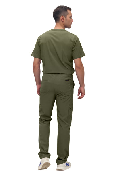 Monarch Uniforms Men's Scrub Set V-Neck Scrub Sets with Nine Large Pockets