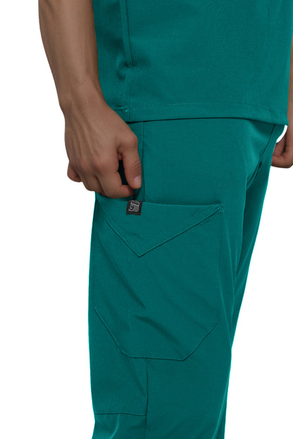 Monarch Uniforms Men's Jogger Scrub Set Tuck-in Scrubs for Men with Jogger Pants and One Pocket Top