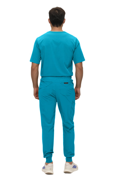 Monarch Uniforms Men's Jogger Scrub Set Tuck-in Scrubs for Men with Jogger Pants and One Pocket Top
