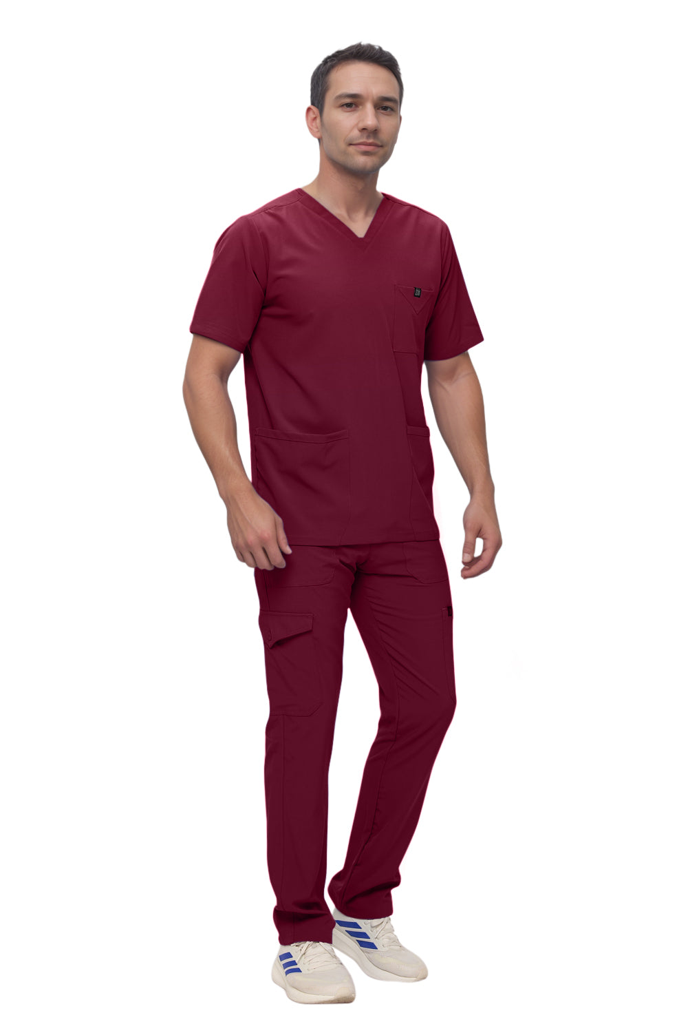 Monarch Uniforms Men's Scrub Set V-Neck Scrub Sets with Nine Large Pockets
