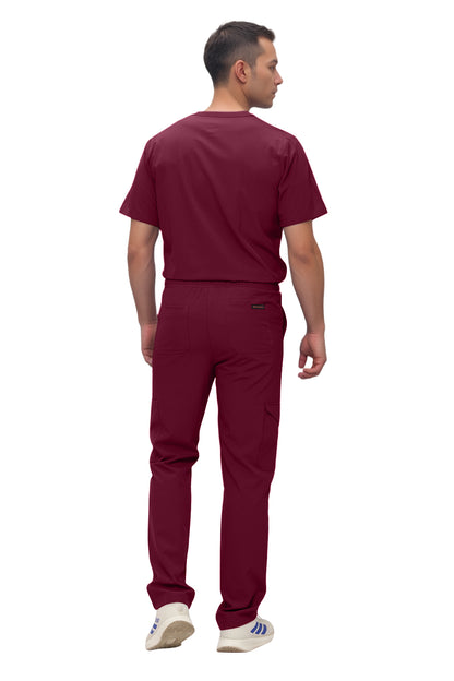 Monarch Uniforms Men's Scrub Set V-Neck Scrub Sets with Nine Large Pockets