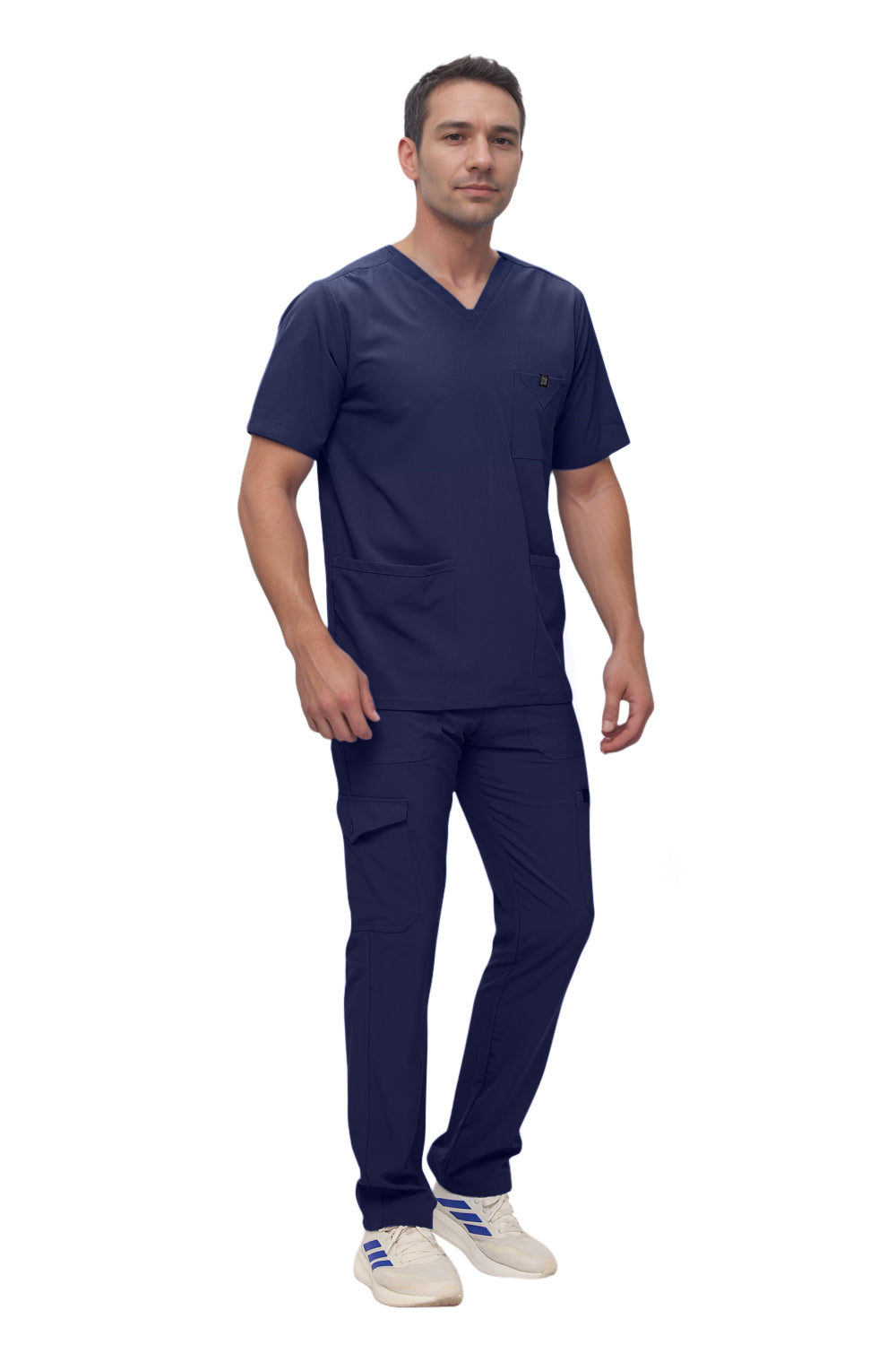 Monarch Uniforms Men's Scrub Set V-Neck Scrub Sets with Nine Large Pockets