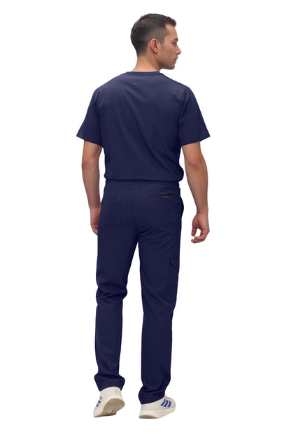 Monarch Uniforms Men's Scrub Set V-Neck Scrub Sets with Nine Large Pockets