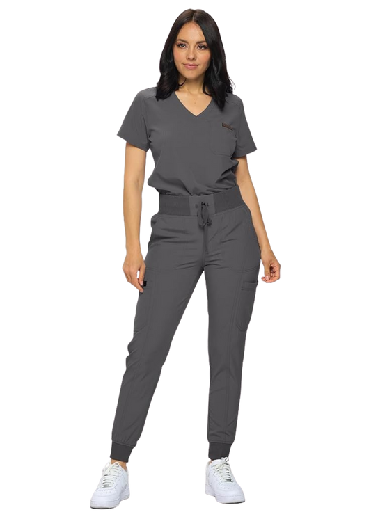 Women's Jogger Scrub Set with Tuck-In Top