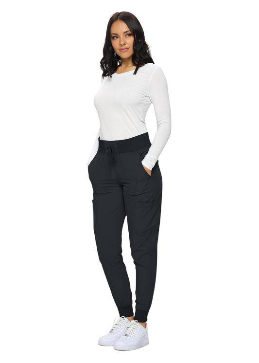 Womens Jogger Scrubs Ribbed Jogger Scrub Pants for Women