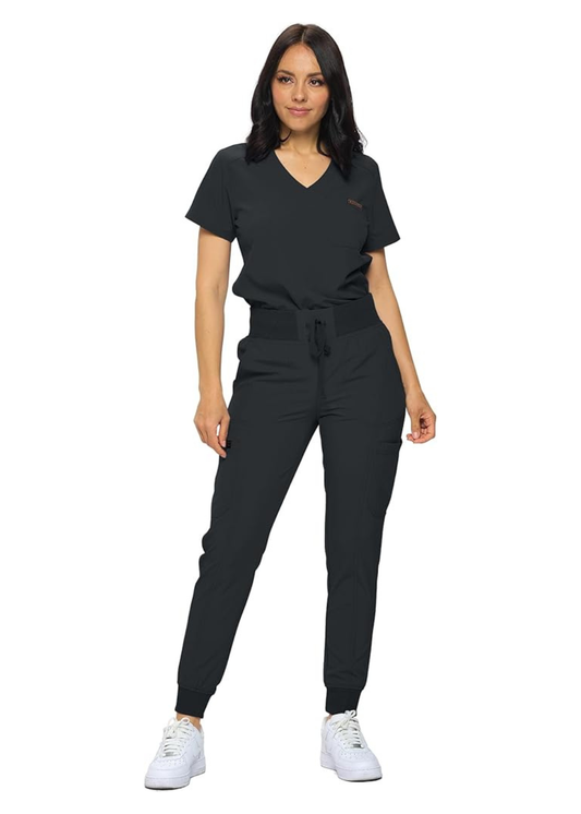 Women's Jogger Scrub Set with Tuck-In Top