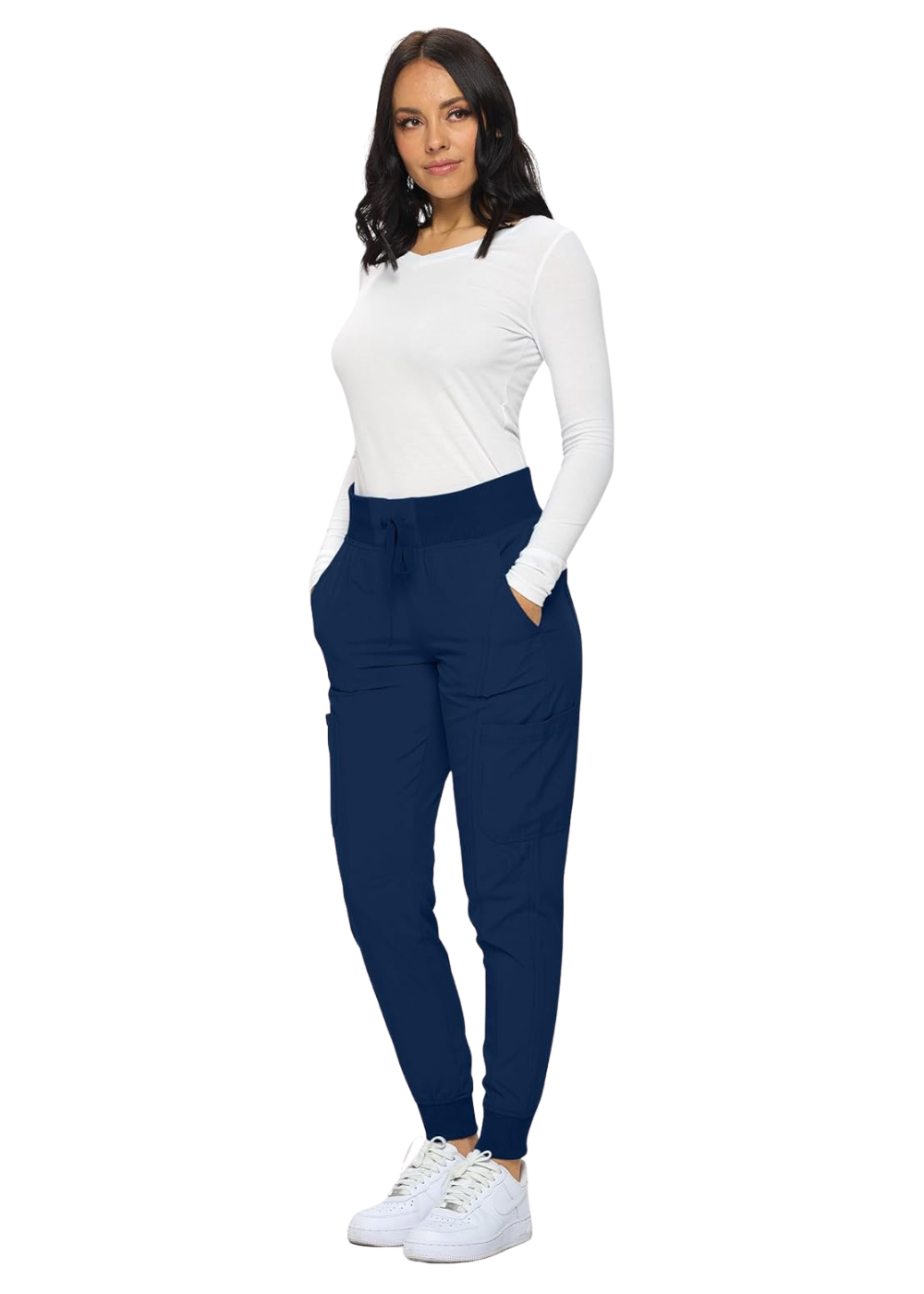 Monarch Uniforms Women's Jogger Scrubs Ribbed Jogger Scrub Pants for Women