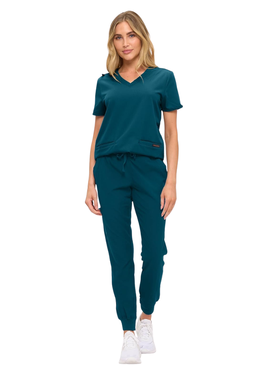 Monarch Uniforms Women's Scrub Top – Comfortable Stretch V-Neck Medical Shirt with Pockets