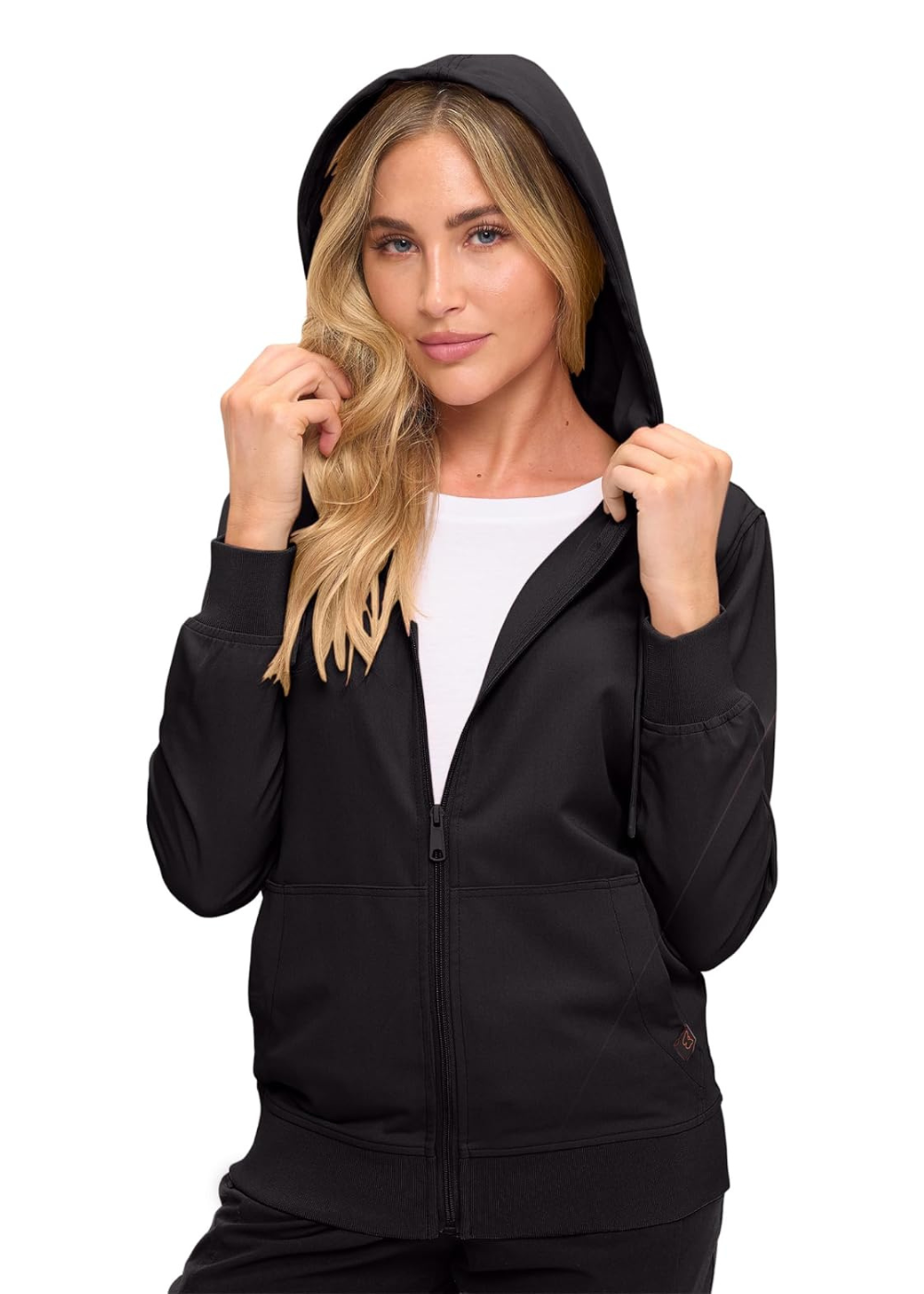 Monarch Uniforms Women's Scrub Jacket Hoodie – Lightweight Zip Up Nursing Jacket