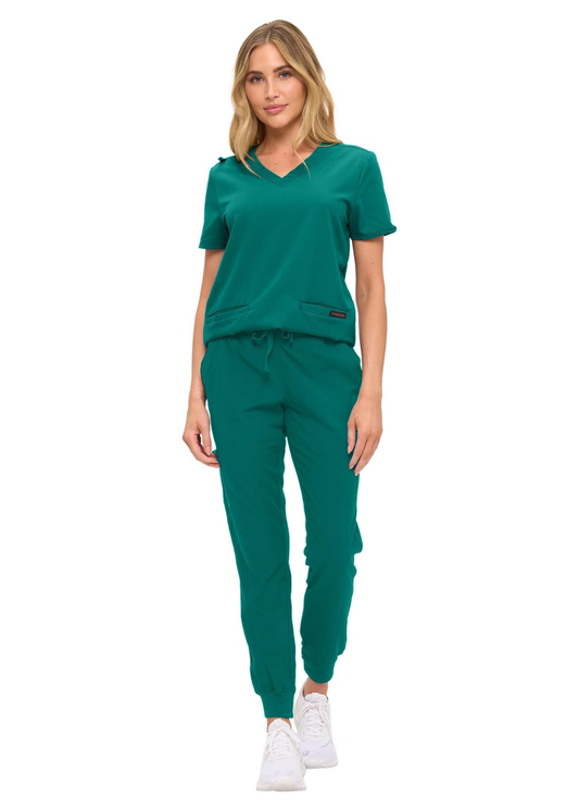 Women’s Scrub Top – Comfortable Stretch V-Neck Medical Shirt with Pockets